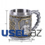 Stainless steel mug "Knight", 460 ml